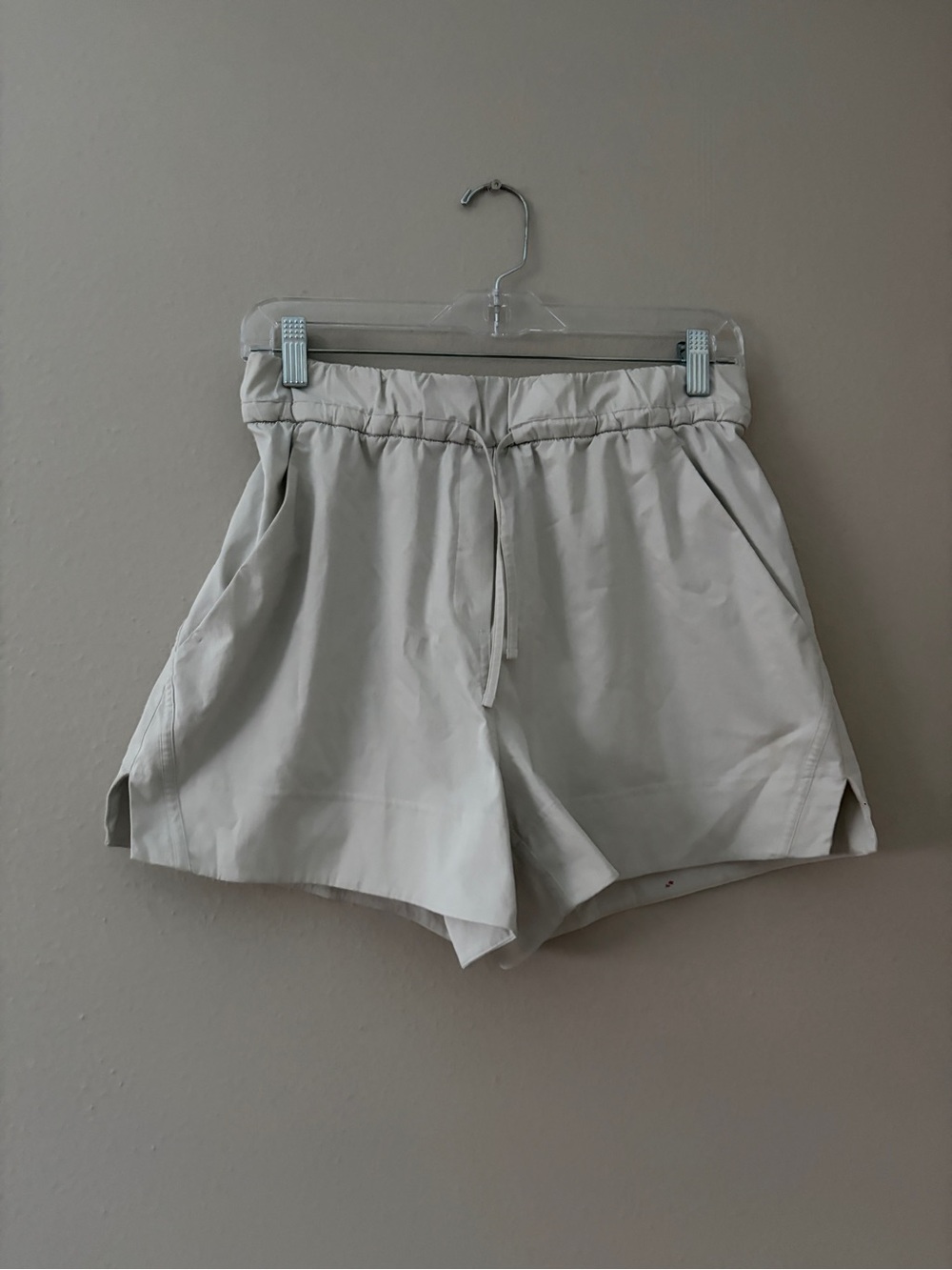 lululemon athletica Light Beige Drawstring Athletic Shorts